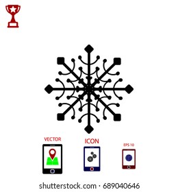 snowflake icon, Vector EPS 10 illustration style