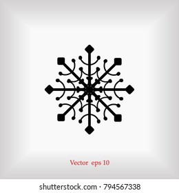 Snowflake Icon, Vector EPS 10 Illustration Style