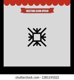 Snowflake icon vector eps10 illustration