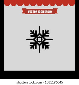 Snowflake icon vector eps10 illustration