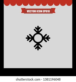Snowflake icon vector eps10 illustration