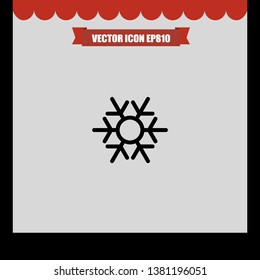 Snowflake icon vector eps10 illustration