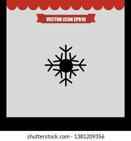 Snowflake icon vector eps10 illustration