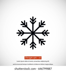 snowflake icon vector, flat design best vector icon