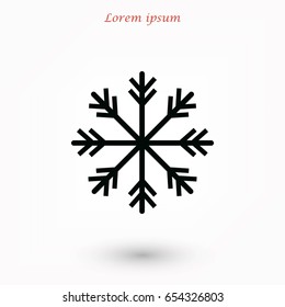 snowflake icon vector, flat design best vector icon