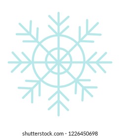 Snowflake icon vector flat illustration on white background eps 10