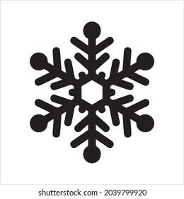 Schneeflocken-Symbol. Vektorgrafik und Glyphe