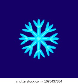 Snowflake icon, Vector illustration