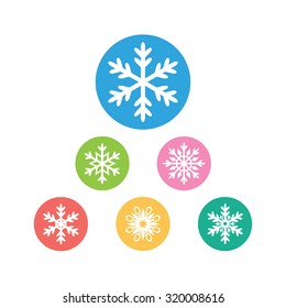 Snowflake icon. Vector illustration.