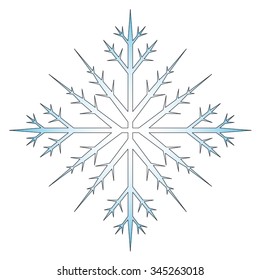 Snowflake icon. Vector Illustration.