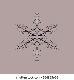 Snowflake icon, vector illustration 
