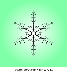 Snowflake icon, vector illustration 