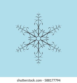 Snowflake icon, vector illustration 
