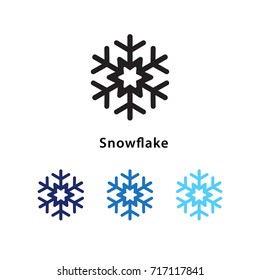 Snowflake icon vector illustration.