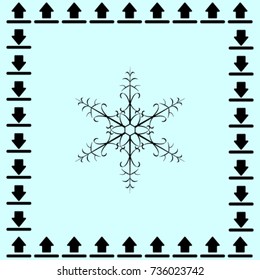 Snowflake icon, vector illustration 