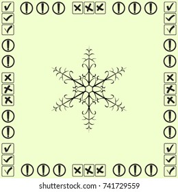 Snowflake icon, vector illustration 