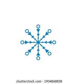 snowflake  icon vector illustration  design template