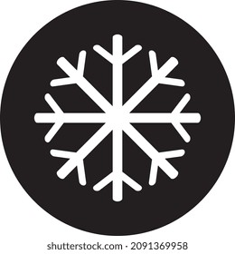 Diseño de ilustraciones vectoriales de iconos copos de nieve sobre fondo negro