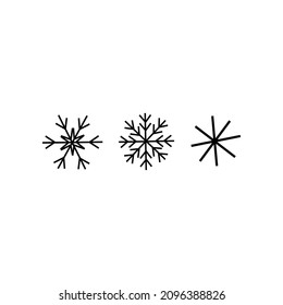 Snowflake icon vector illustration for design