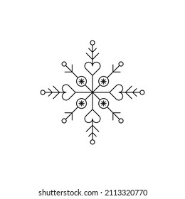 Snowflake icon vector illustration for design