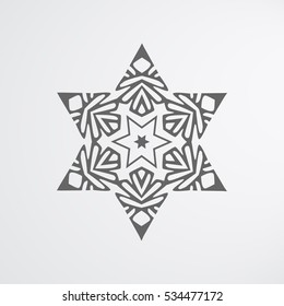 Snowflake icon. Vector illustration - design element 
