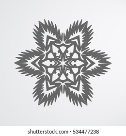 Snowflake icon. Vector illustration - design element 