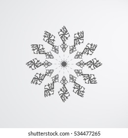 Snowflake icon. Vector illustration - design element 