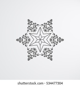 Snowflake icon. Vector illustration - design element 