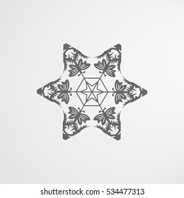 Snowflake icon. Vector illustration - design element 