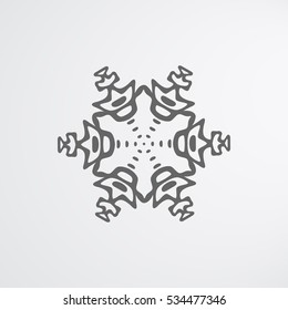 Snowflake icon. Vector illustration - design element 