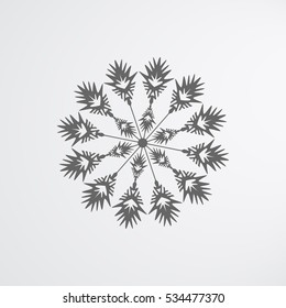 Snowflake icon. Vector illustration - design element 