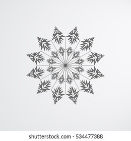 Snowflake icon. Vector illustration - design element 
