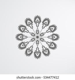 Snowflake icon. Vector illustration - design element 