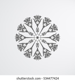 Snowflake icon. Vector illustration - design element 