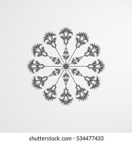 Snowflake icon. Vector illustration - design element 