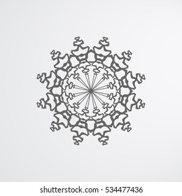 Snowflake icon. Vector illustration - design element 