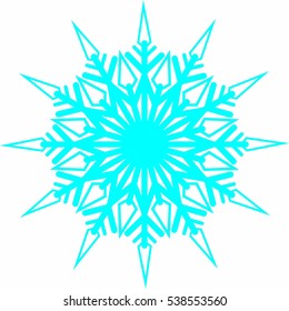 Snowflake icon, vector illustration. design style
