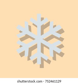 Snowflake icon, vector illustration design. Christmas collection.