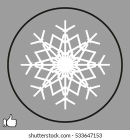 snowflake icon, vector illustration EPS 10
