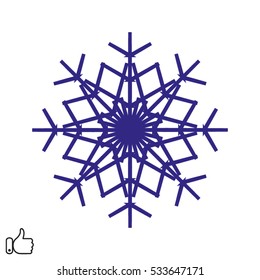 snowflake icon, vector illustration EPS 10