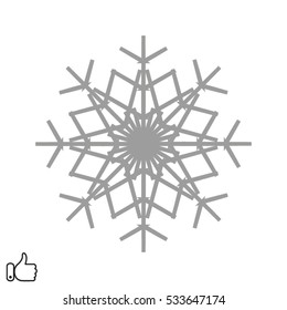 snowflake icon, vector illustration EPS 10