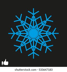 snowflake icon, vector illustration EPS 10