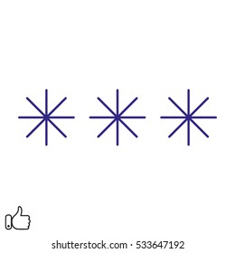 snowflake icon, vector illustration EPS 10
