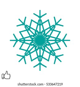 snowflake icon, vector illustration EPS 10