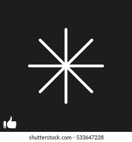 snowflake icon, vector illustration EPS 10