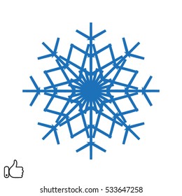 snowflake icon, vector illustration EPS 10
