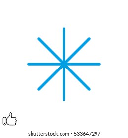 snowflake icon, vector illustration EPS 10