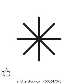 snowflake icon, vector illustration EPS 10