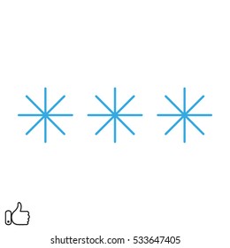 snowflake icon, vector illustration EPS 10