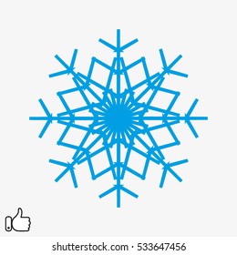 snowflake icon, vector illustration EPS 10